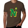 Minnesota North Stars Vintage Hockey Vintage Logo T-Shirt Summer Tops Tees Quick Drying Men's T-shirt