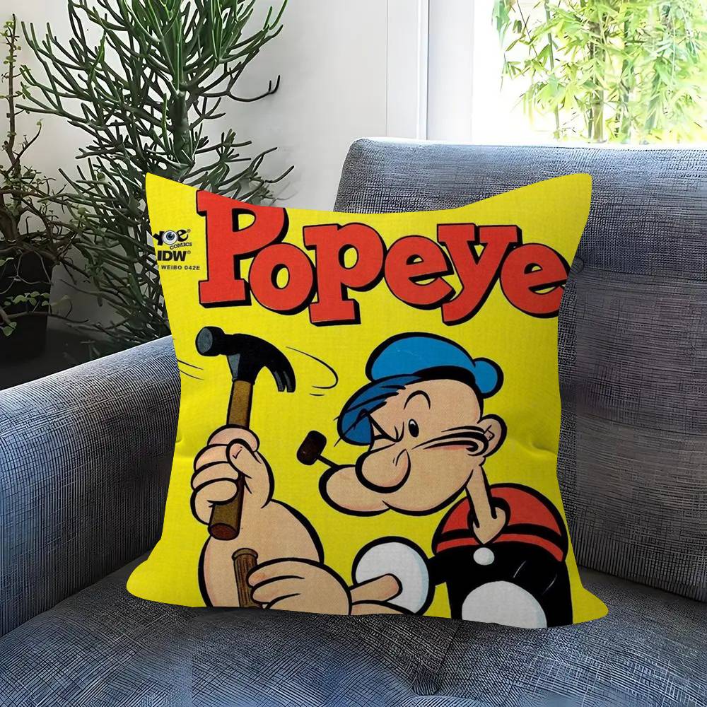 Classic Anime P-Popeye Personalized Picture Text Home Decorative Pillows Household Gifts 45X45Cm