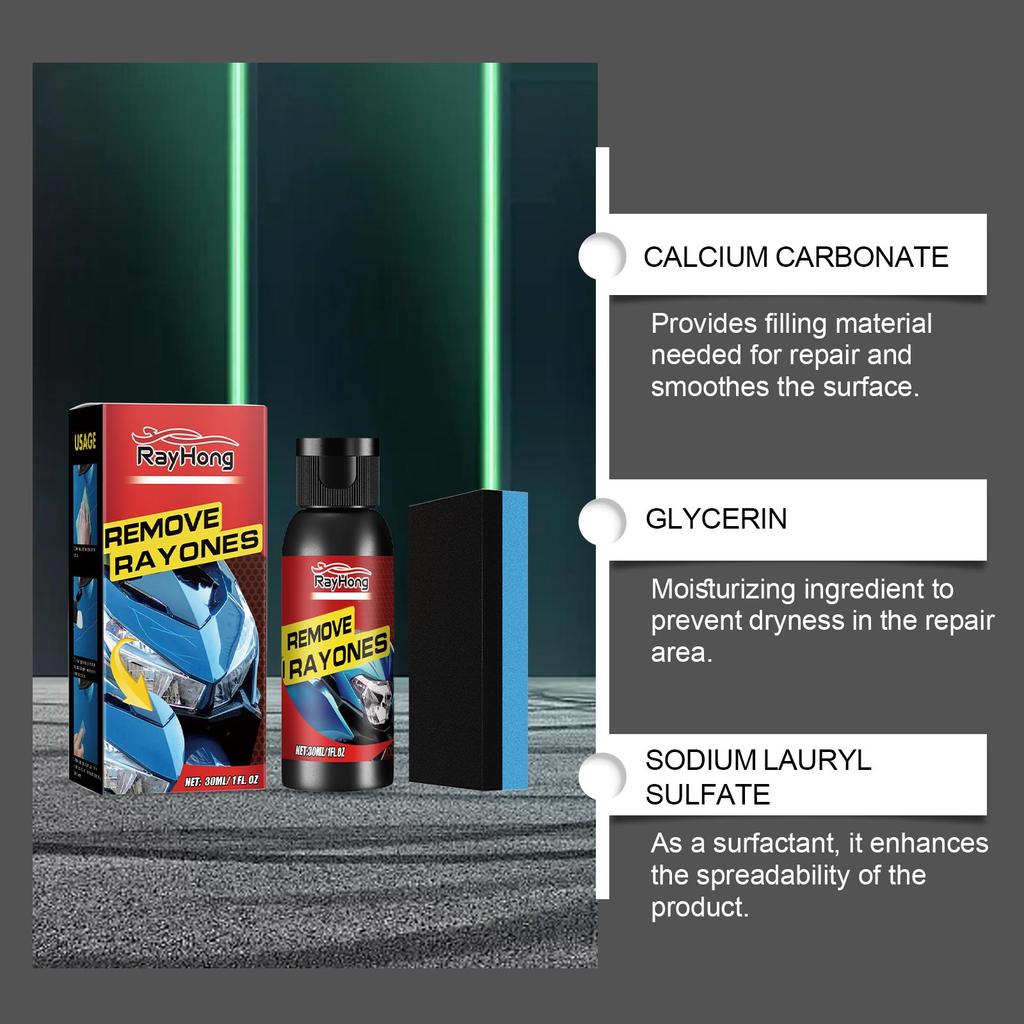 Rayhong Scratch Repair Agent, Car Paint, Scratch Repair, Polishing, Refurbishment, Car Paint Maintenance, Daily Care 1set