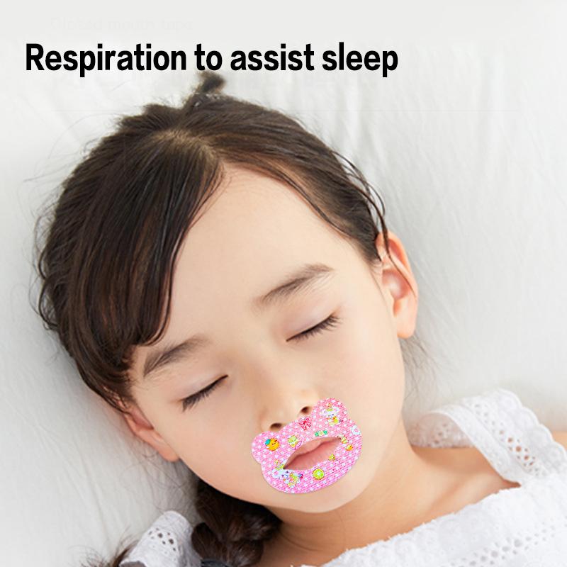 30 pièces/Boîte Enfants Dessin Animé Anti-Ronflement Autocollants Dormir Bouche Fermée Autocollants Patch de Correction de la Respiration Patch Ferme la Bouche Ruban