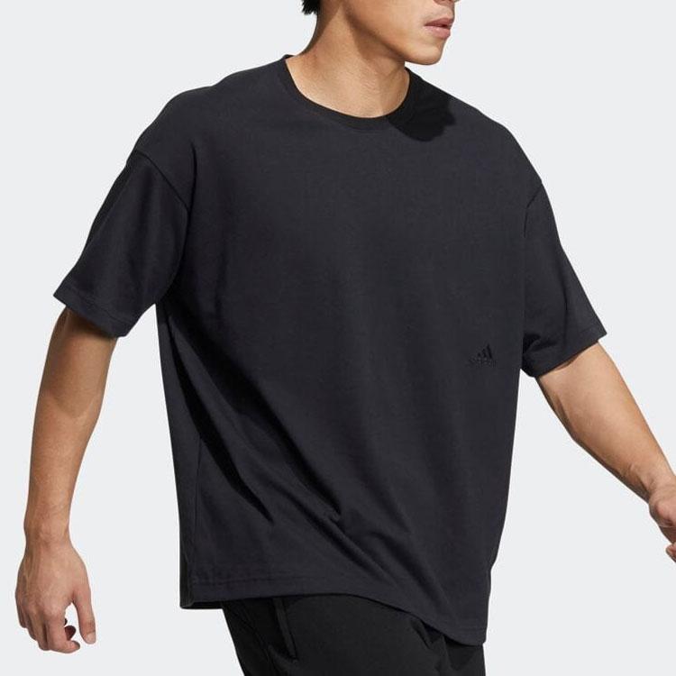 Adidas T Shirts Men's Black Crew Neck Moderate Straight Fit HD2486