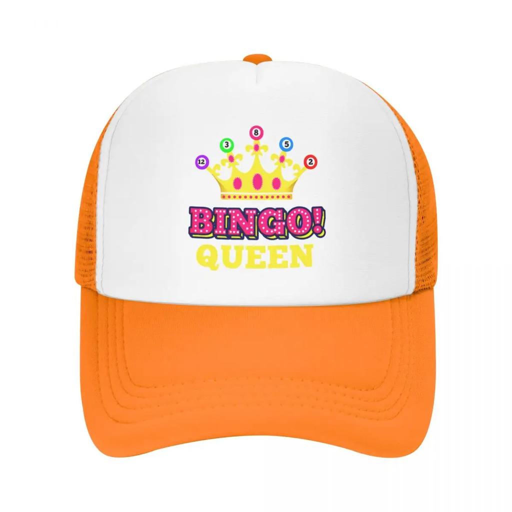 Custom Bingo Queen Baseball Cap Sun Protection Unisex Womens Adjustable Trucker Hat Spring Dad Hat