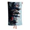Fast Furio Bath Towel Microfiber Soft Water Absorbing Breathable For Girl Kids Decorative Cartoon Beach Towel