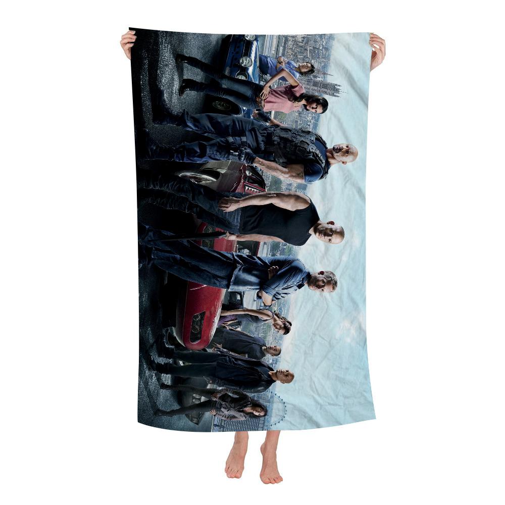 Fast Furio Bath Towel Microfiber Soft Water Absorbing Breathable For Girl Kids Decorative Cartoon Beach Towel