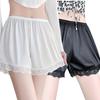 Women's Seamless Ice Silk Lace Anti-Chafe Boxer Briefs