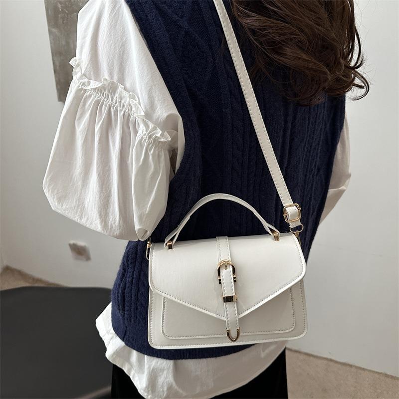 Personality Trend Women's Bag New Fashion Portable Messenger Bag Solid Color Shoulder Small Square Bag
