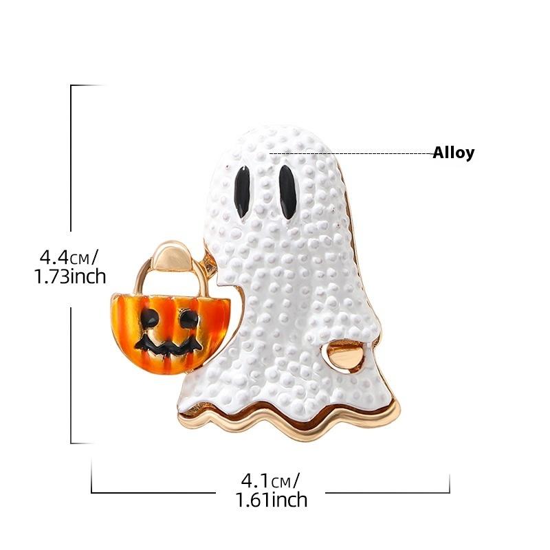 Luxury Big Heavy Flower Skull Brooch Jewelry Retro Ghost Witch Badge Pin For Coat Bag Decor Accessory Halloween Gift