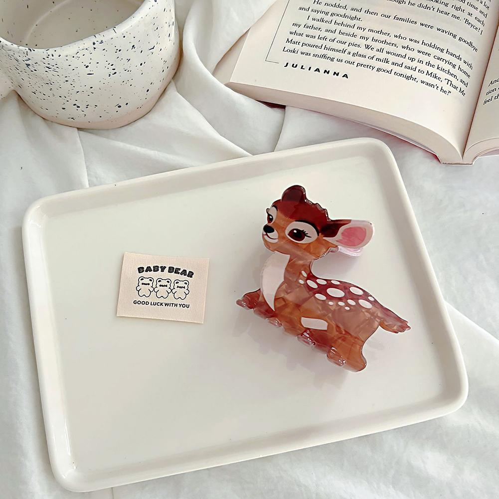 Cute Cartoon Animal Acetate Hair Clip Puppy Deer Cat Dog Shark Clip Fashion Back Head Updo Hair Claw Accessories for Women