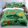 Fish, starfish, coral pattern. Bedding sets Duvet cover sets Duvet covers Pillowcases(1* Duvet Cover 2* Pillowcases without duvet insert)