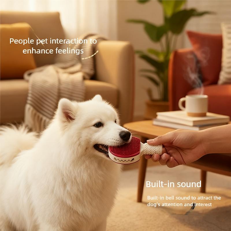 Durable Dog Chew Molar Toy Badminton Shape Training Stick Tough Bite Resistant Rubber Toy For Self Playing Boredom Relief