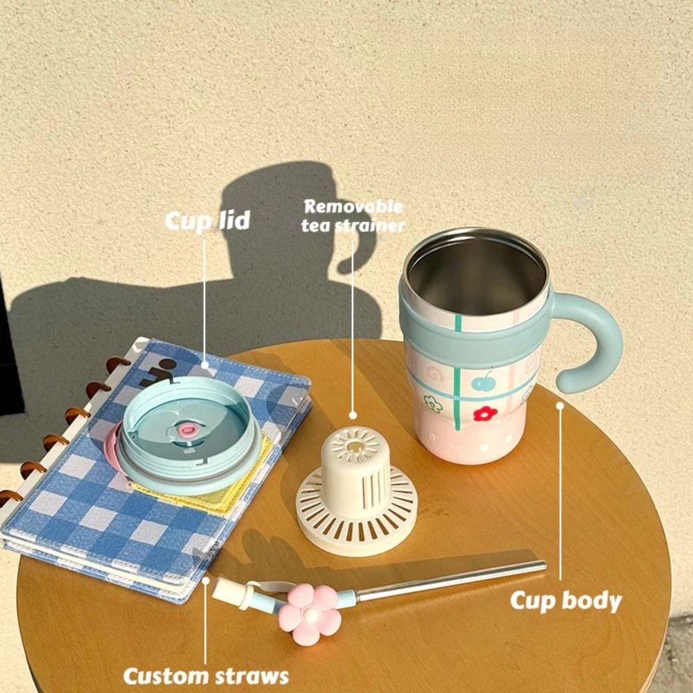 Cartoon Water Bottle Stainless Steel Student Drinking Kettle Fashion Insulated Cup