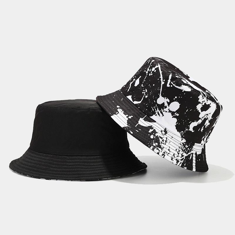 Cappello a Secchiello Reversibile con Graffiti - Cappello da Sole Unisex Double-Sided Versatile per l'Esterno e Stile Hip-Hop per Uomini e Donne