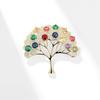 Bo Xin Yun Premium Colored Zirconia Money Tree Brooch - Tree of Life Corsage Gift Pin