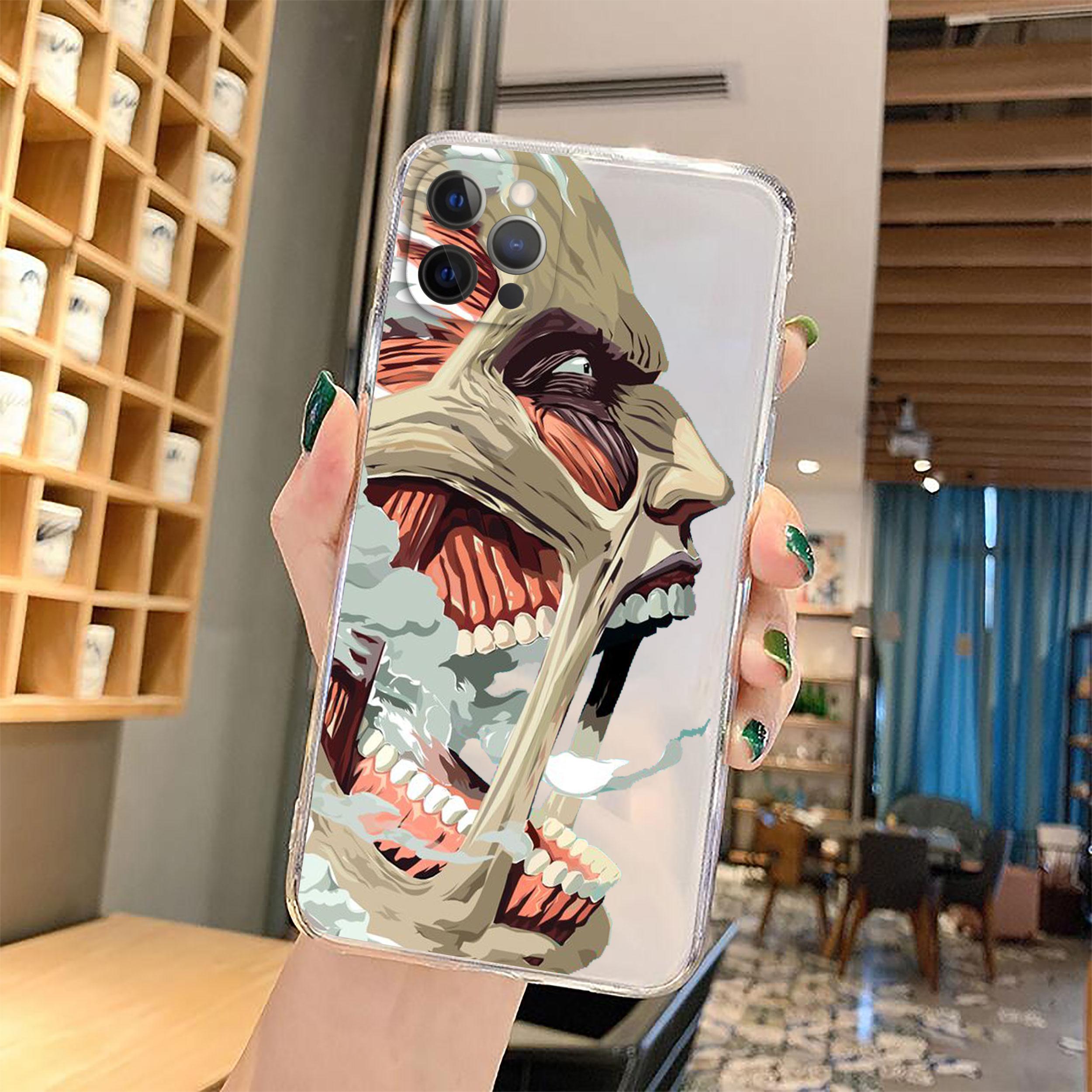 

Мягкий прозрачный чехол для телефона iPhone 12 11 pro XS MAX 8 7 Plus X SE20 13 XR аниме «Атака Титанов» в японском стиле для iPhone 12 iPhone 11