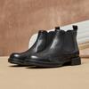 Autumn Low-Top Chelsea Boots Men'S First-Layer Cowhide Leather Sleeve Short Boots High-End British Style Boots Tide