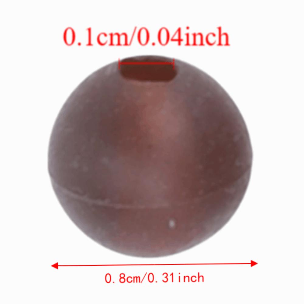 100PCS Silicone Fishing Rig Beads 8mm Diameter Fishing Shock Beads  For Carp Fishing