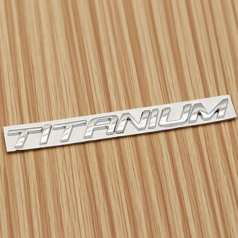 3d Metal Letters Logo Emblem Car Rear Trunk Sticker Badge for TITANIUM Mondeo Mkv Kuga Ecosport Accessories