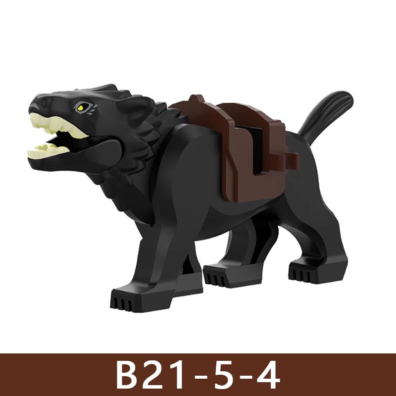 Medieval Castle Soldier Figures Building Blocks Knight Orc Warrior Dragon Wolf Animals Battle Flags Accessories Bricks Toys Boys