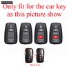 Carbon-Stil ABS + TPU Auto Schlüsselhülle Abdeckung Anhänger Schlüsselanhänger für Toyota Prius Camry Corolla C-HR CHR RAV4 Cruiser Prado Altis