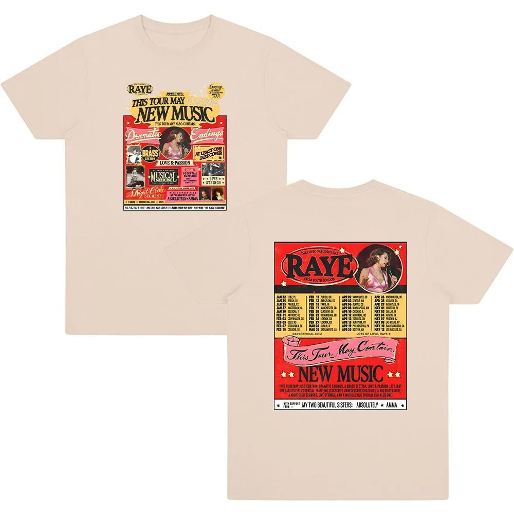 Raye 2026 Tour Globale Magliette Mercah Donna Uomo Moda Cotone Estiva Nuova Maglietta Morbida Streetwear Y2K Oversize Harajuku Top Casual