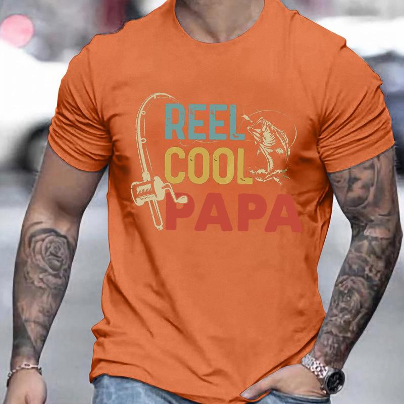 Vintage Reel Cool Dad Print Unisex Tshirt Fashion Fishing Lover Daddy Tee Casual Short Sleeve Streetwear Father Day Shirts Gifts