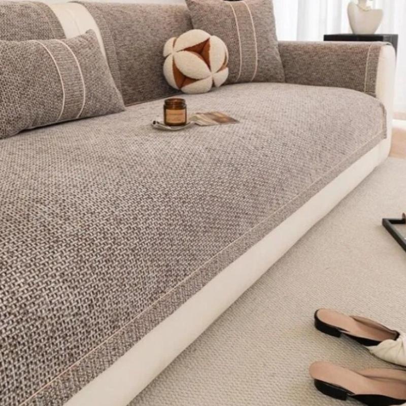 All-Season Anti-Slip Sofa Cushion Simple Leather Sofa Cover Cloth Towel Home Decorative Modern Luxury Living Room Couch Slipcover