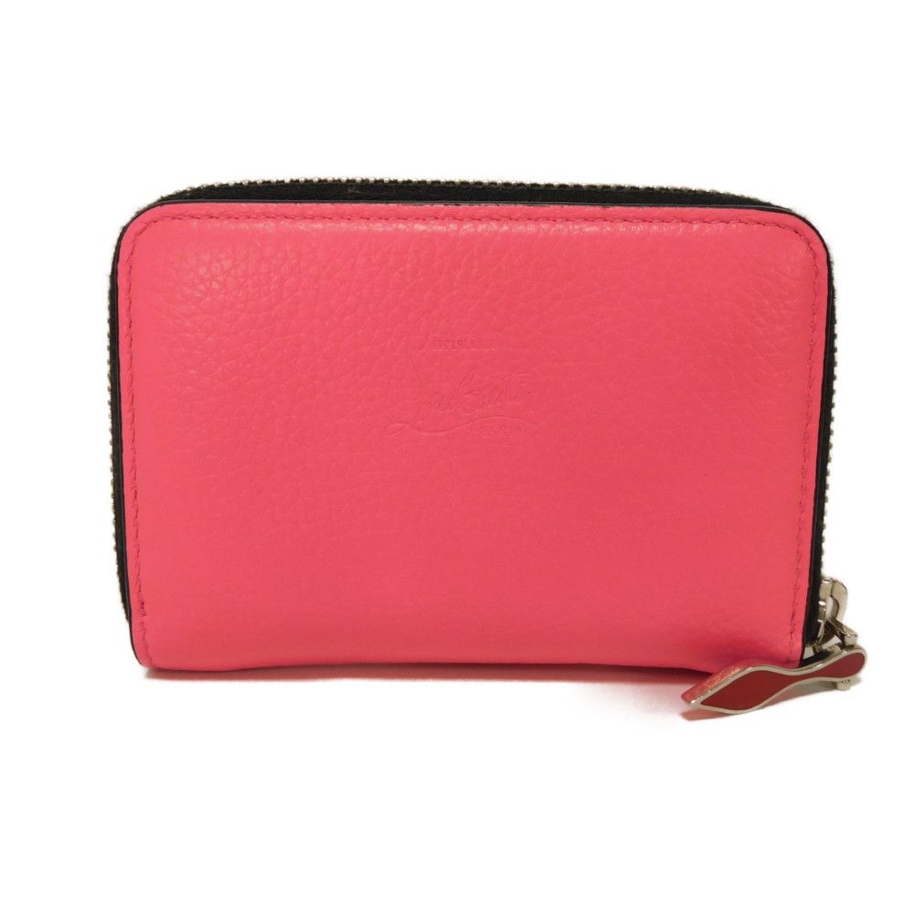 Used 9605 Panettone Coin Purse 3175223 7943 Logo Metal Zip Around Wallet with Spike Studs Pink Women's from Japan