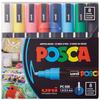 Mitsubishi Pencil Posca Water-Based Pen, Medium Tip, Round Nib, 8 Colors, PC5M8C