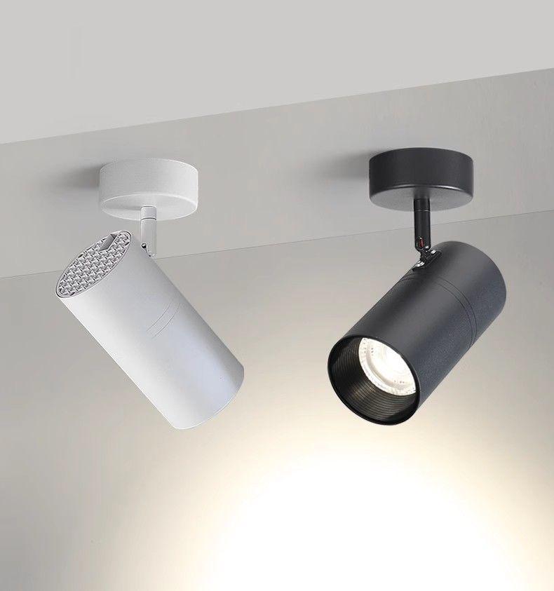 Adjustable LED Surface-Mounted Ceiling Spotlight for Commercial Use