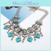 Retro European Style Box Chain Necklace With Alloy Finish For Womens Accessories