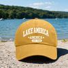 Washed Soft Top Baseball Cap AMERICAS Women's Fashion Printed Curved Brim Outdoor Sun Hat Men