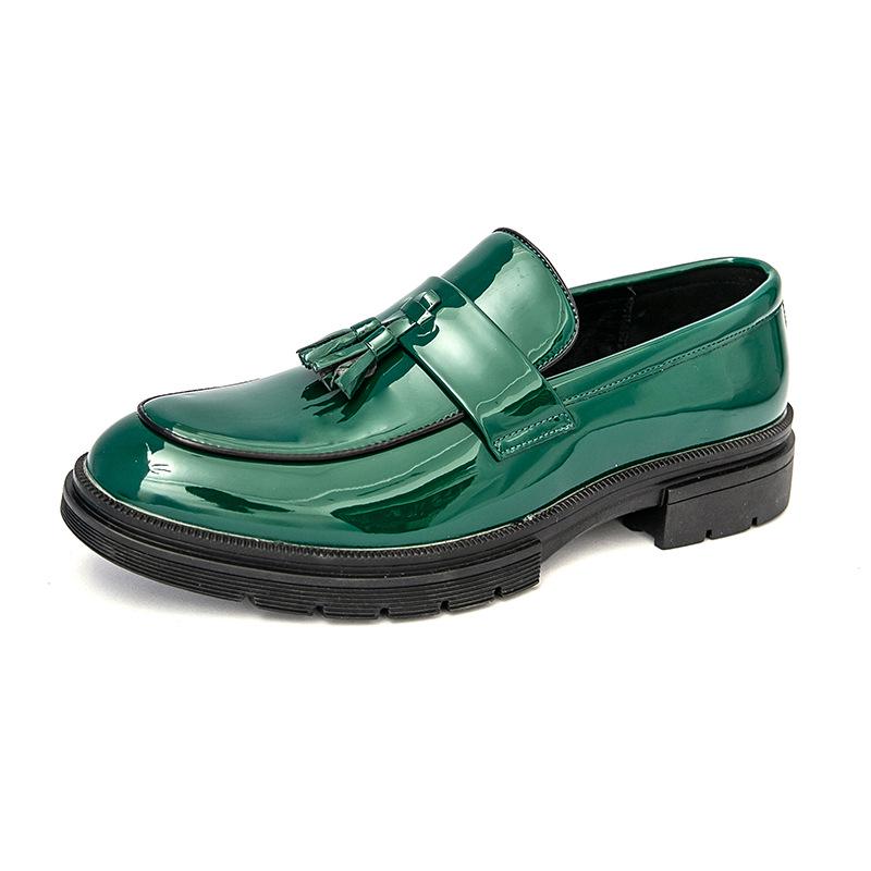 Men's Leather Cross-Strap Tassel Loafers: Pointed Toe Formal & Casual Versatile Shoes In Large Sizes