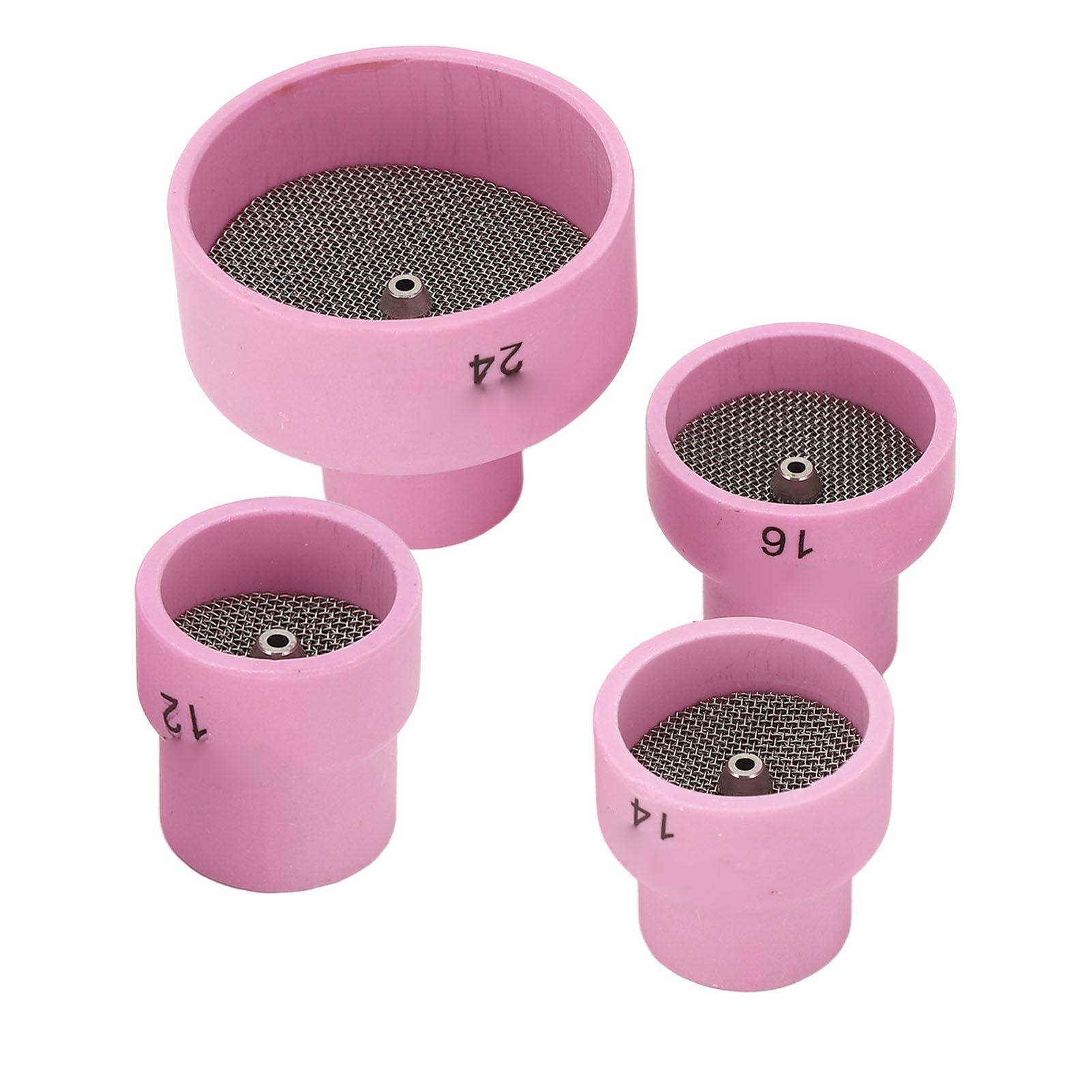 

4PCS 1.6mm Welder Cups with Stainless Steel Filter Screen Welding Torch Ceramic Cup for WP9 20 25 17 18 26