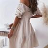 2024 Chic Solid Color Pleated Dress for Commuters