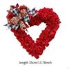 Heart Wreath Versatile Front Door Decoration for Engagement Celebration Wall Style A