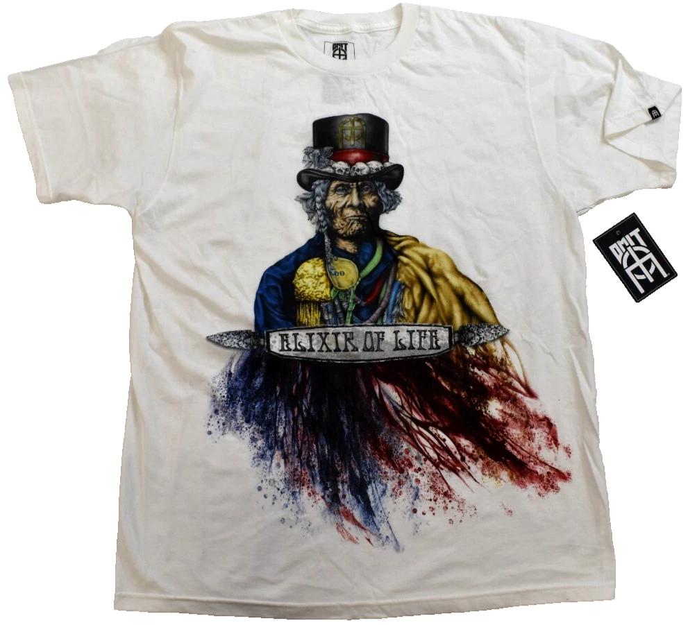 Omit Apparel Mens Streetwear Brand Shaman Elixir Of Life White Shirt NWT Large 2XL