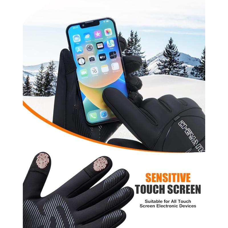 Winter Warme Handschuhe für Herren & Damen Verlängert Verdickt Winddicht & Wasserdicht Atmungsaktiv Touchscreen für Skifahren, Radfahren & Sport