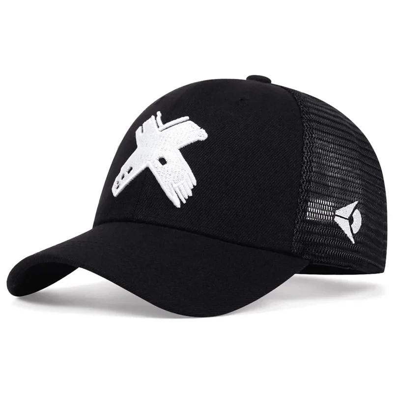 

Unisex X Letter Embroidery Baseball Net Caps Spring And Summer Outdoor Adjustable Casual Hats Sunscreen Hat Sports Golf Cap