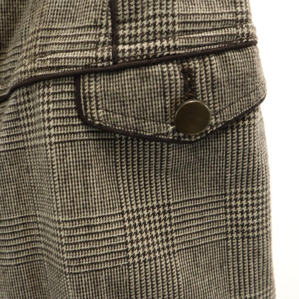 Unused GRACE CONTINENTAL Made In Japan Houndstooth Pattern High Waist Wide Pants Women Used