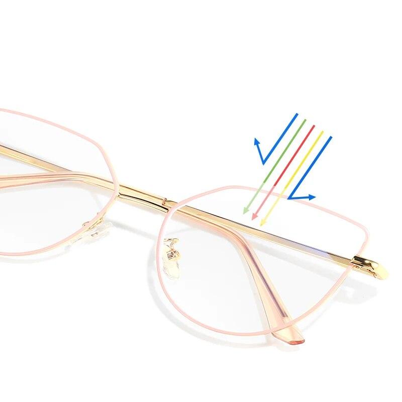 Cat Eye Flip On Sunglasses Women Anti Blue Light Glasses Frames Polarized Magnetic Clip Ladies Fashion Computer Eyeglasses