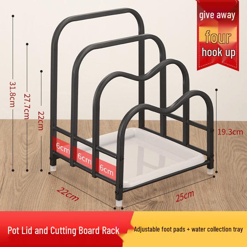 Stainless Steel Countertop Chopping Board and Pot Lid Holder