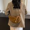 Modische gesteppte Umhängetasche Halbmond Kunstwildleder Achseltasche Vintage Kunstwildleder Crossbody-Taschen für Damen Handtasche Designertaschen