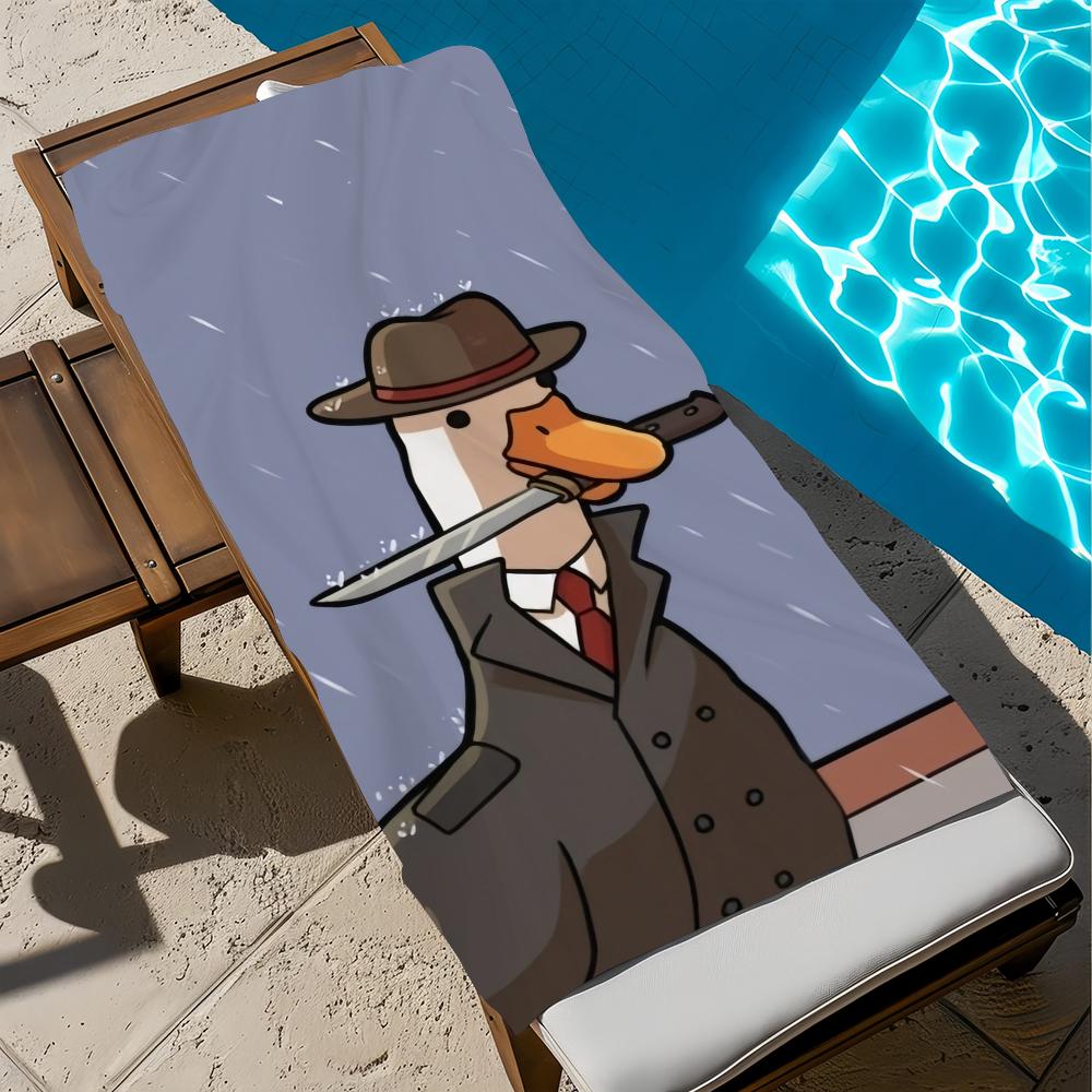 D-duck funny cartoon Towel Beach Quick Dry Soft Pool Towels Gift for Travel Gym Shower Camping sports