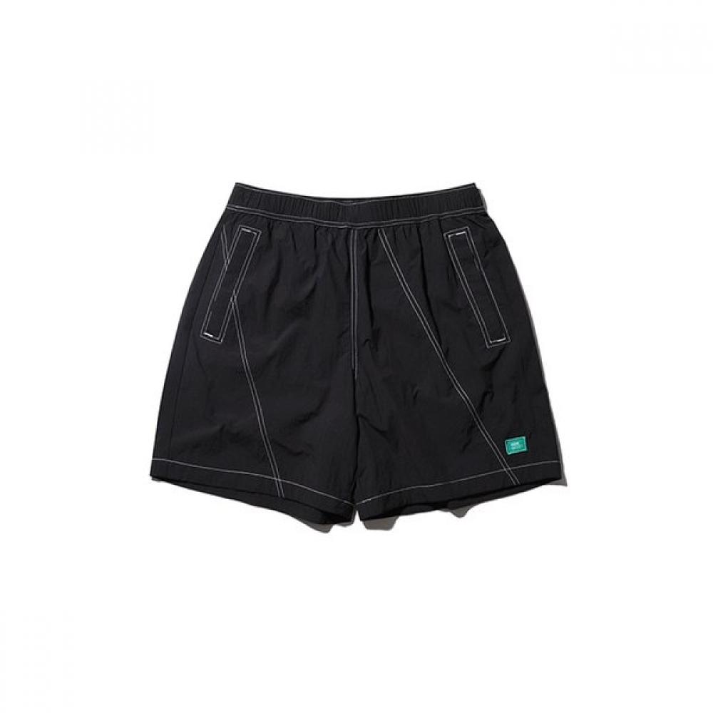 Diagonal Stitch 4 Short Pants  Black 