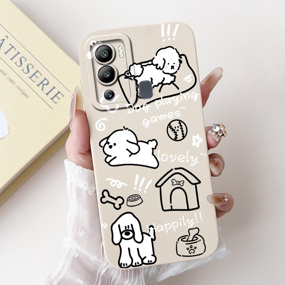 For Infinix Hot 12i Case Hot 12 Play Hot12i X665B X6816C Cute Panda Rabbit Cartoon Camera Protective Soft Silicone Phone Case