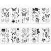 Tattoo Sticker Snake Tattoo Men's Mini Point Snake Butterfly Festival Sports Day Tattoo Body Art Sticker 10 Pcs Black Snake