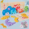 Wooden Animal Stereo Puzzle Children'S Puzzle Early Education Toys