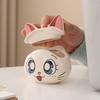 Cat Ceramic Water Cup Female Household Coffee Cup Mug with Lid Drinking Water Cup Office Cup Cartoon Couple Cup
