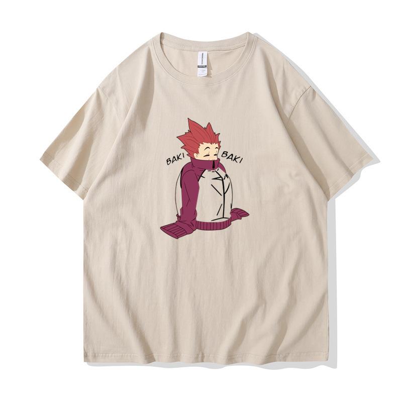 Summer Couple's Cartoon Round Neck Short Sleeved Men's and Women's Unisex T-shirts