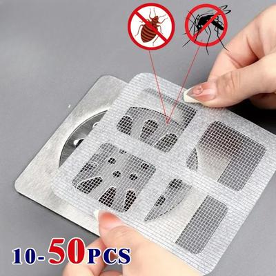 10-50 pezzi Cattura Capelli Monouso per Scarico Doccia Rete Coperture per Scarico Doccia Scolapiatti da Pavimento Tappo per Capelli per Bagno Cucina